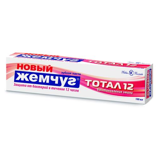 Зубная паста Новый Жемчуг Тотал 12 Восстановление эмали 100мл