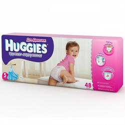 Подгузники-трусики HUGGIES Little Walkers 5 разм (13-17кг)  48 шт для девочек