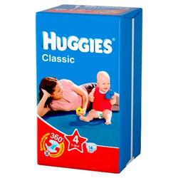 Подгузники HUGGIES Classic/SoftandDry Дышащие 4 размер (7-18кг)   14шт