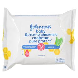 Детские салфетки JOHNSONS BABY Pure Protect, 25 шт