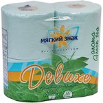МЯГКИЙ ЗНАК Туалетная бумага DELUXE 2-х слойная ароматизированная Зелёный Чай, 4шт