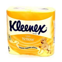 Туалетная бумага KLEENEX 2-хслойная неароматизированная  Желтая 4 шт