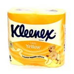 Туалетная бумага KLEENEX 2-хслойная неароматизированная  Желтая 4 шт