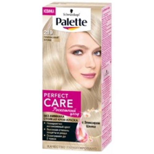 Краска для волос Palette Perfect Care 219 Платиновый Блонд