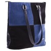 Классическая сумка Alessandro Birutti черная синяя замша