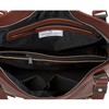 Классическая сумка Alessandro Birutti махагон симфония+ отделка рыже-коричневая