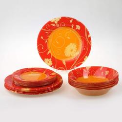 Набор столовых тарелок на 6 персон Pasabahce Orange Serenade, 18 предметов