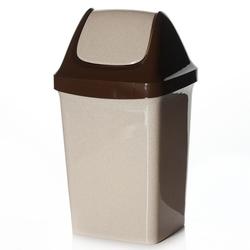 Контейнер для мусора СВИНГ, объем 9 л, 199 х 228 х 411 мм (цвет бежевый мрамор)