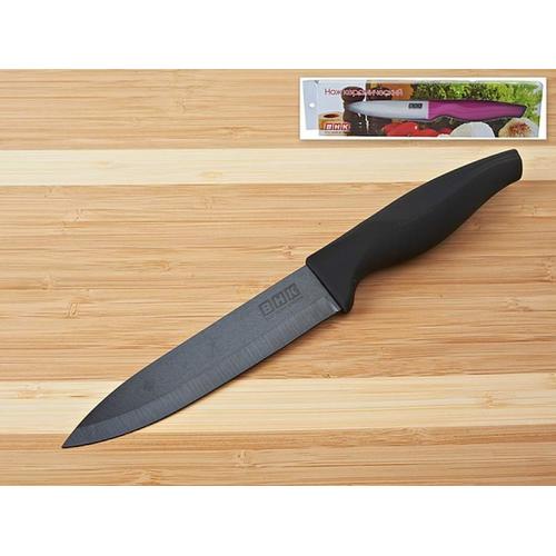 Нож керамический (5 дюймов), черное лезвие (12,5*2,5*0,2см) рукоятка черная (12*3*2см) (подарочная упаковка)