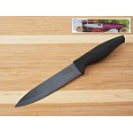 Нож керамический (5 дюймов), черное лезвие (12,5*2,5*0,2см) рукоятка черная (12*3*2см) (подарочная упаковка)