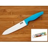 Нож керамический (6 дюймов), белое лезвие (15,5*3,5*0,2см) рукоятка голубая (12*3,5*2,5см) (подарочная упаковка)