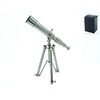 Зрительная труба (телескоп на треноге, любительский) для визуального наблюдения в домашних условиях 23,5*13*26см d=4см (металл-никель) (под.уп.)