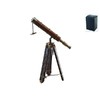 Зрительная труба (телескоп на треноге, любит.) для визуального набл. в дом. усл. 43,5*22*45см d=5см (металл-медь, розовое дерево) (под.упак.)