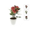 Цветок искусственный Розы в горшочке 14*14*29см (4вида) (без подарочной упаковки)